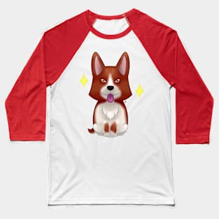 Dark red corgi Pembroke Baseball T-Shirt